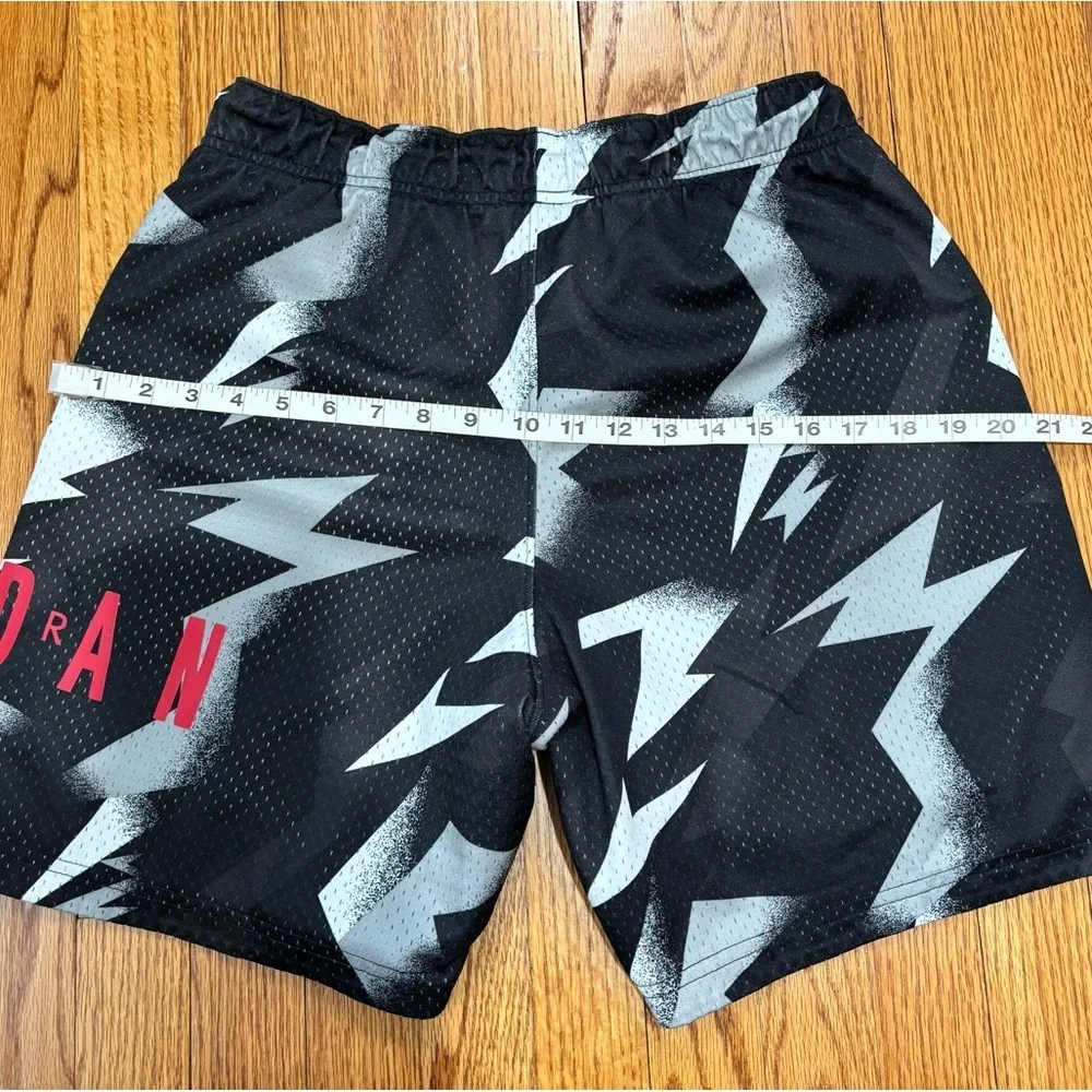 Nike Jordan Mens S Jumpman Air Tribal Printed Black Gray Pull On Mesh Shorts
